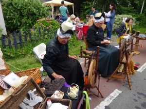 Spinnen in klederdracht